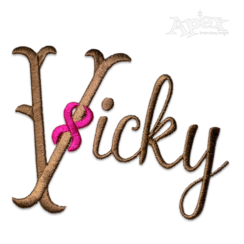 Ribbon Awareness Infinity Machine Embroidery Font - Apex